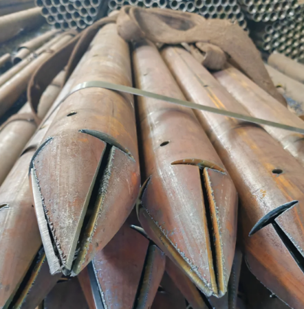 邢台出尖打孔加工无缝注浆钢花管注浆管厂家